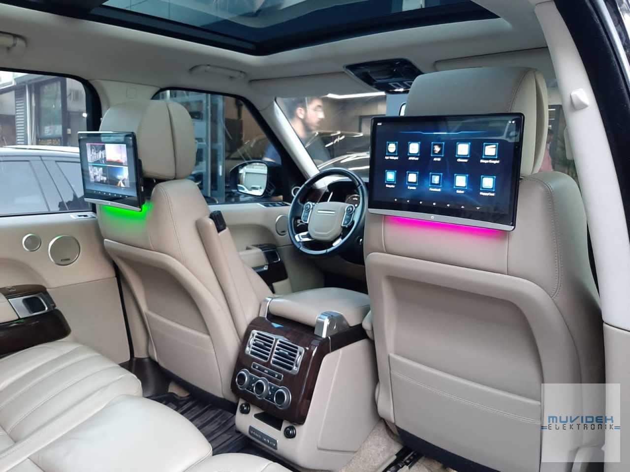 Land Rover araçlar için Android 12.6'' Arka Eğlence Paketi