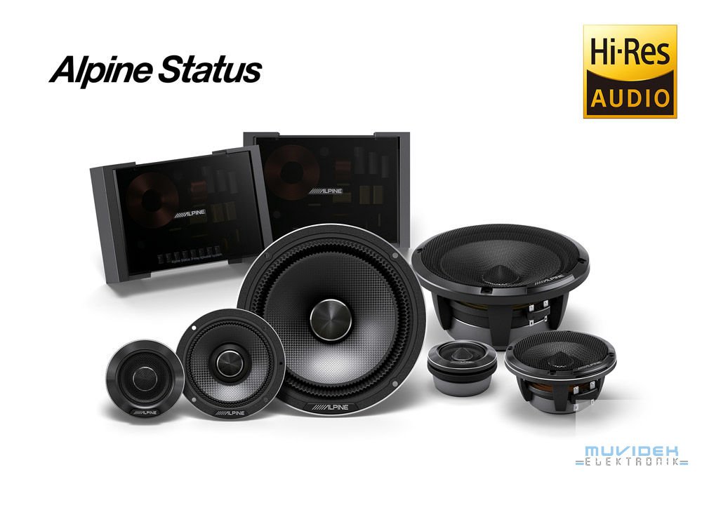 Alpine - HDZ-653 Status Hi-Res 6-1 / 2'' (16,5 cm) 3 Yollu Komponent Hoparlör Seti