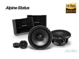Alpine Status HDZ-65CS Yüksek Çözünürlüklü 6-1 / 2'' (16,5 cm) 2 Slim Fit Komponent Hoparlör Seti
